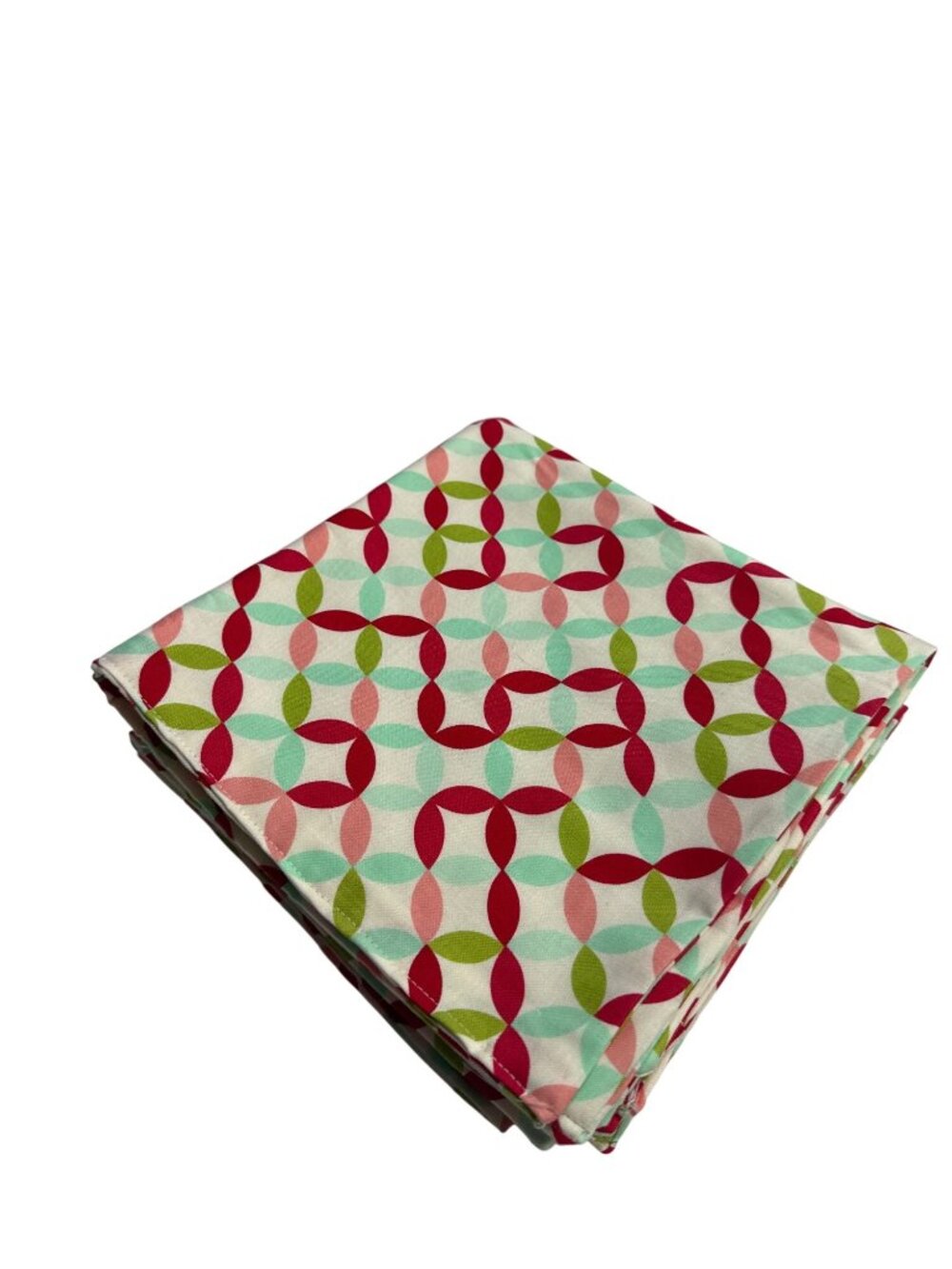 Multicolor Geometric Cotton Dinner Napkins Set Of 5 Reusable Cloth Table Linens